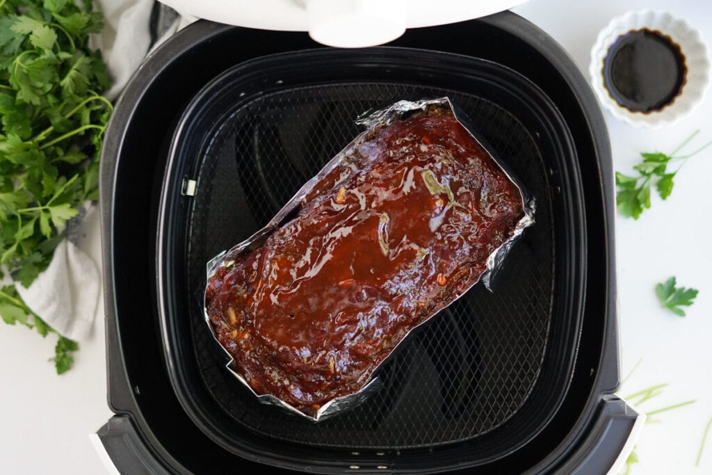 air fryer meatloaf with glaze