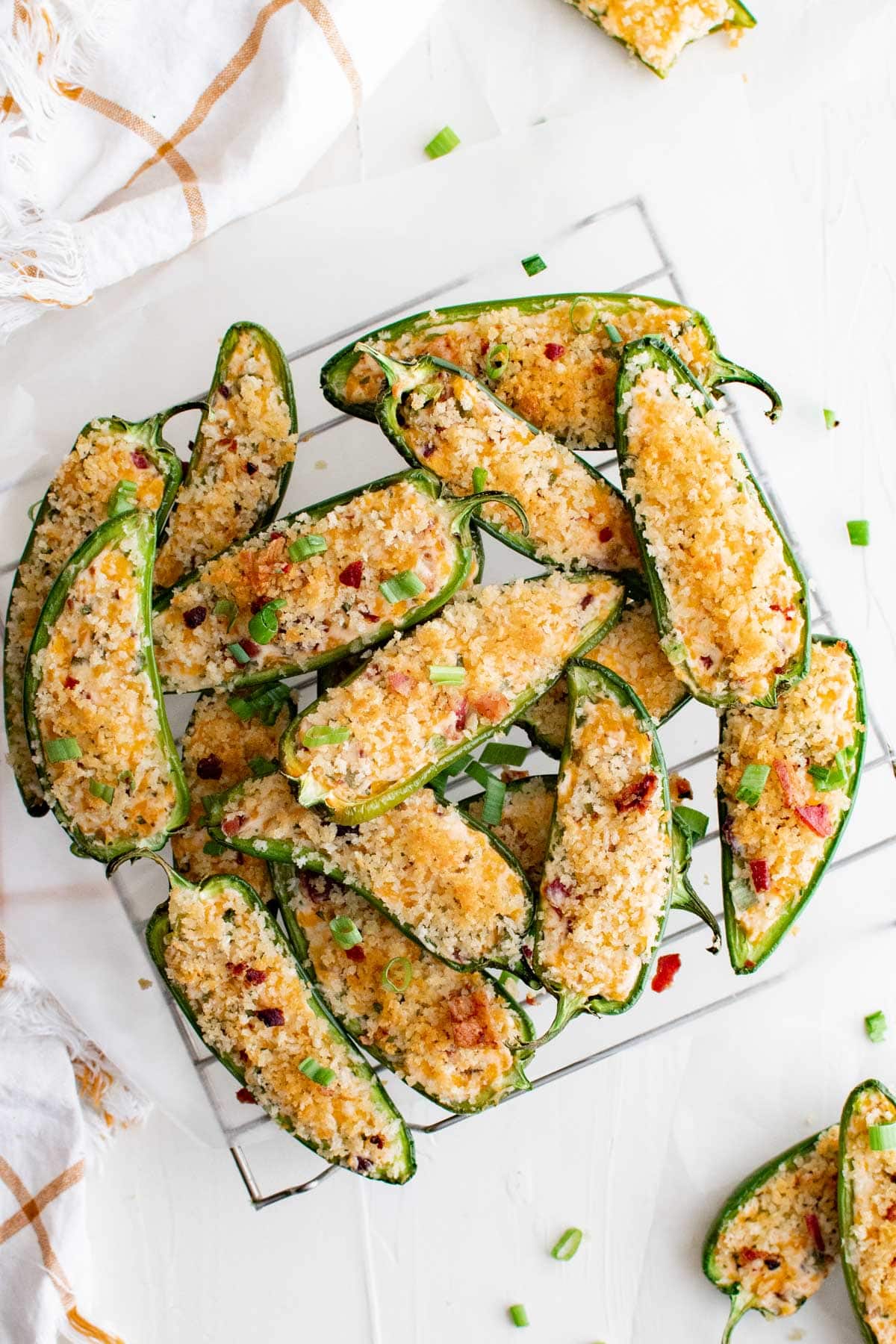jalapeno poppers on a tray