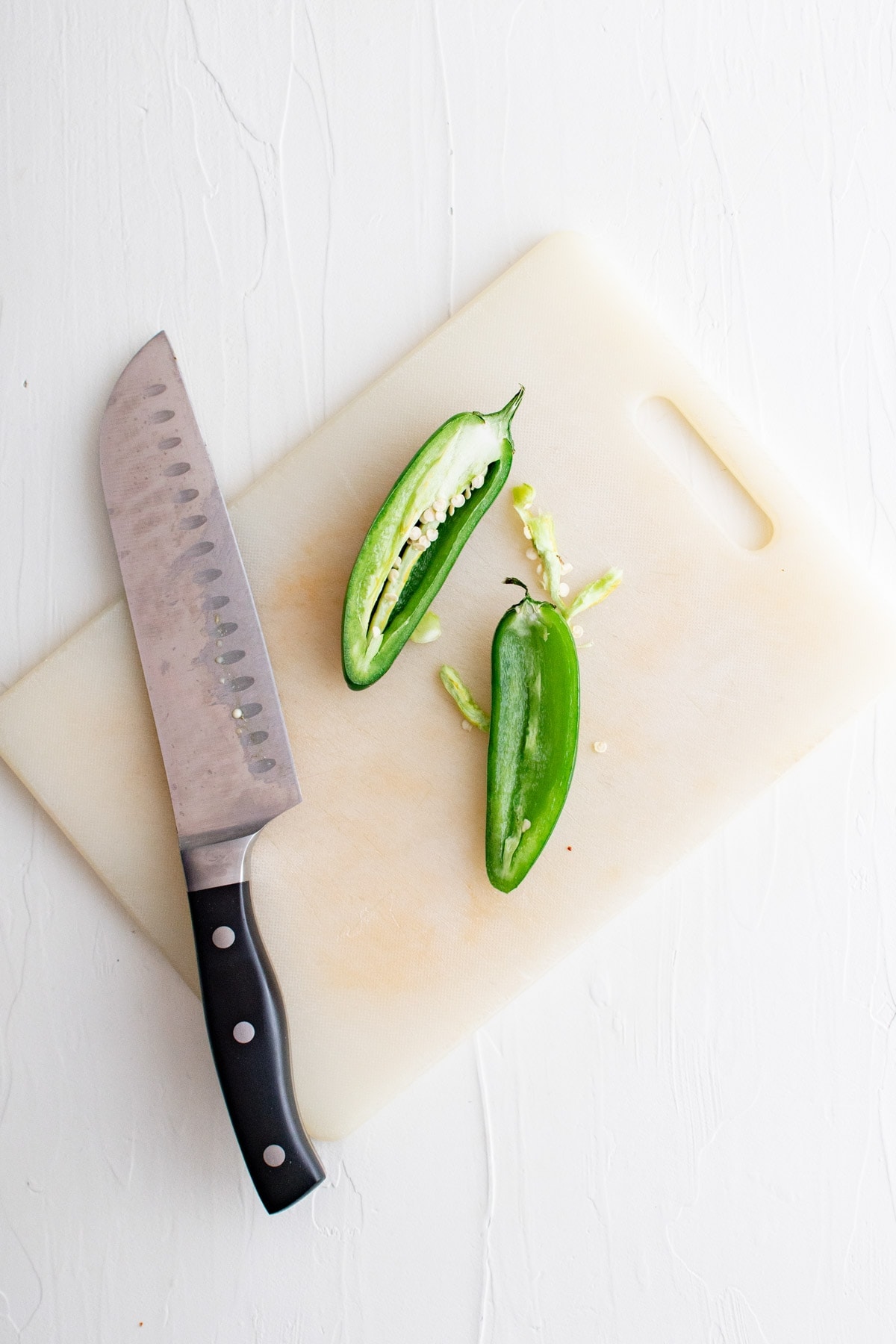 jalapeno with seeds and ribs removed