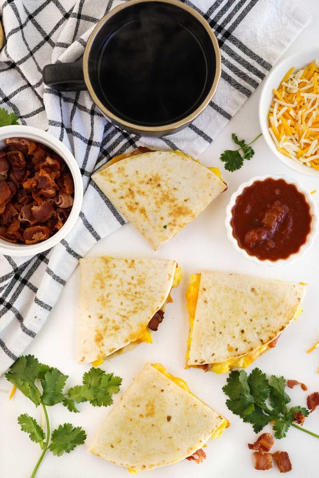 Breakfast Quesadillas (Freezer Friendly) Yellow Bliss Road