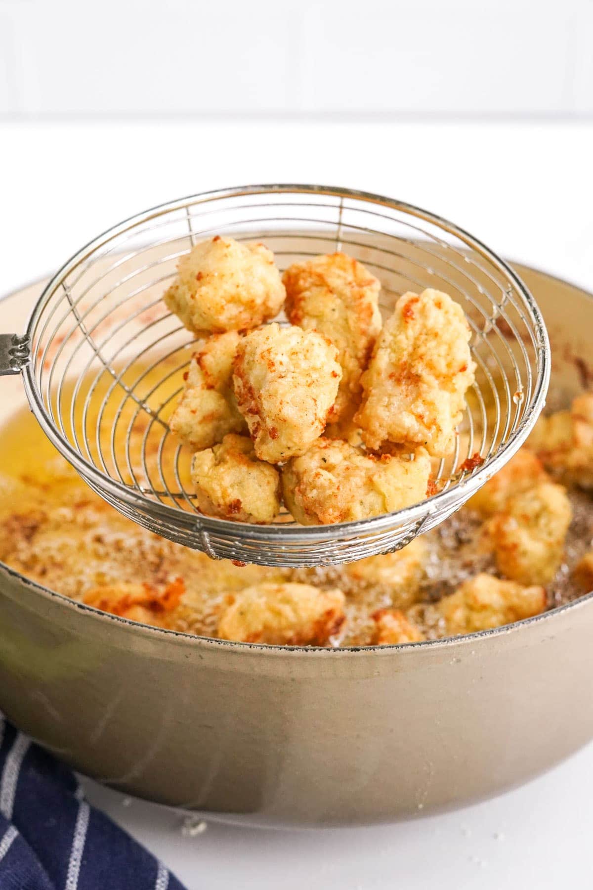breaded and fried pieces of chicken