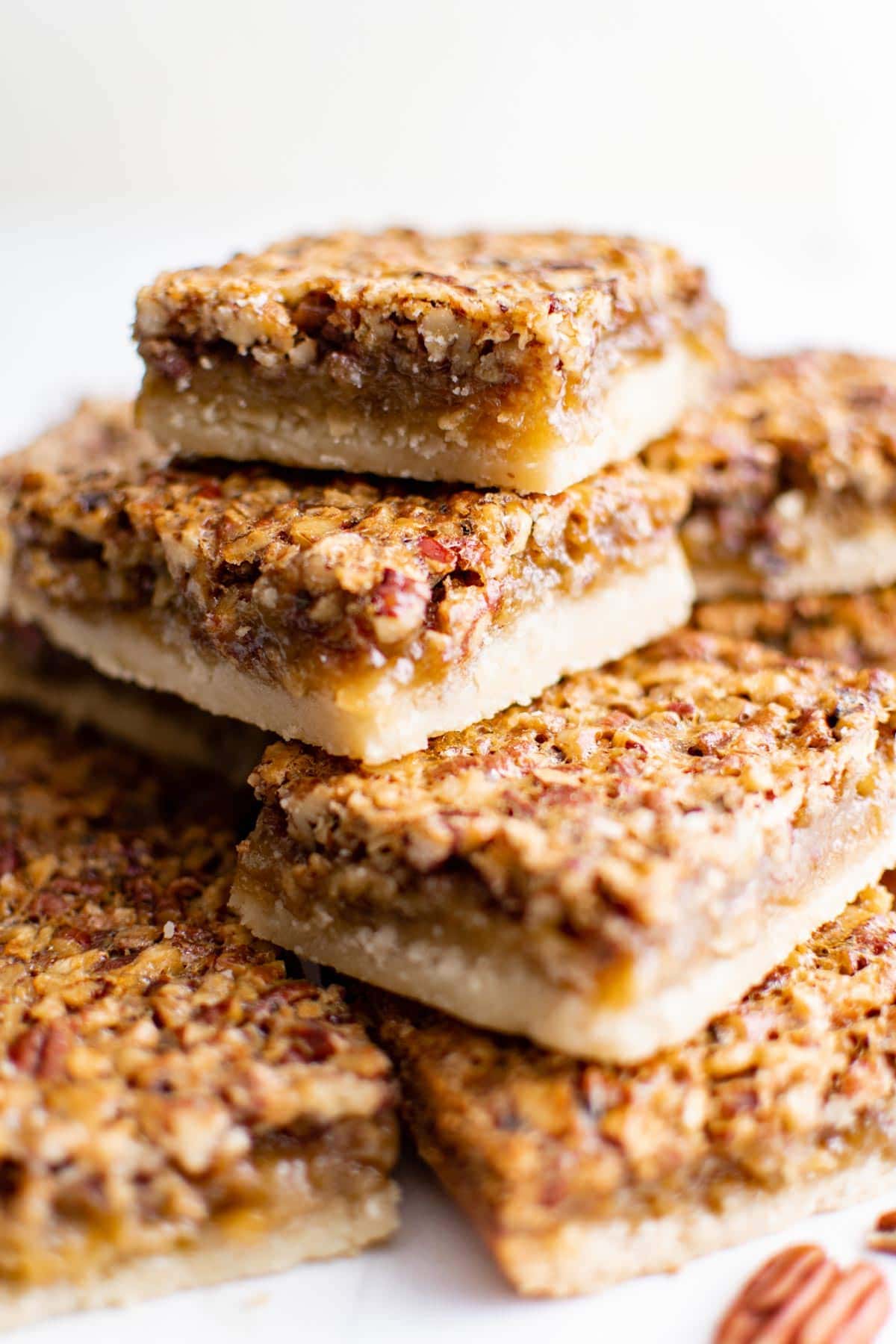 stack of pecan bars