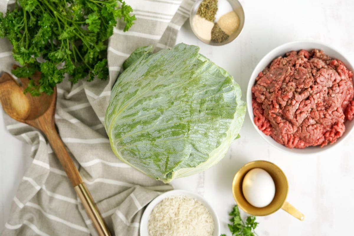 ingredients for cabbage rolls