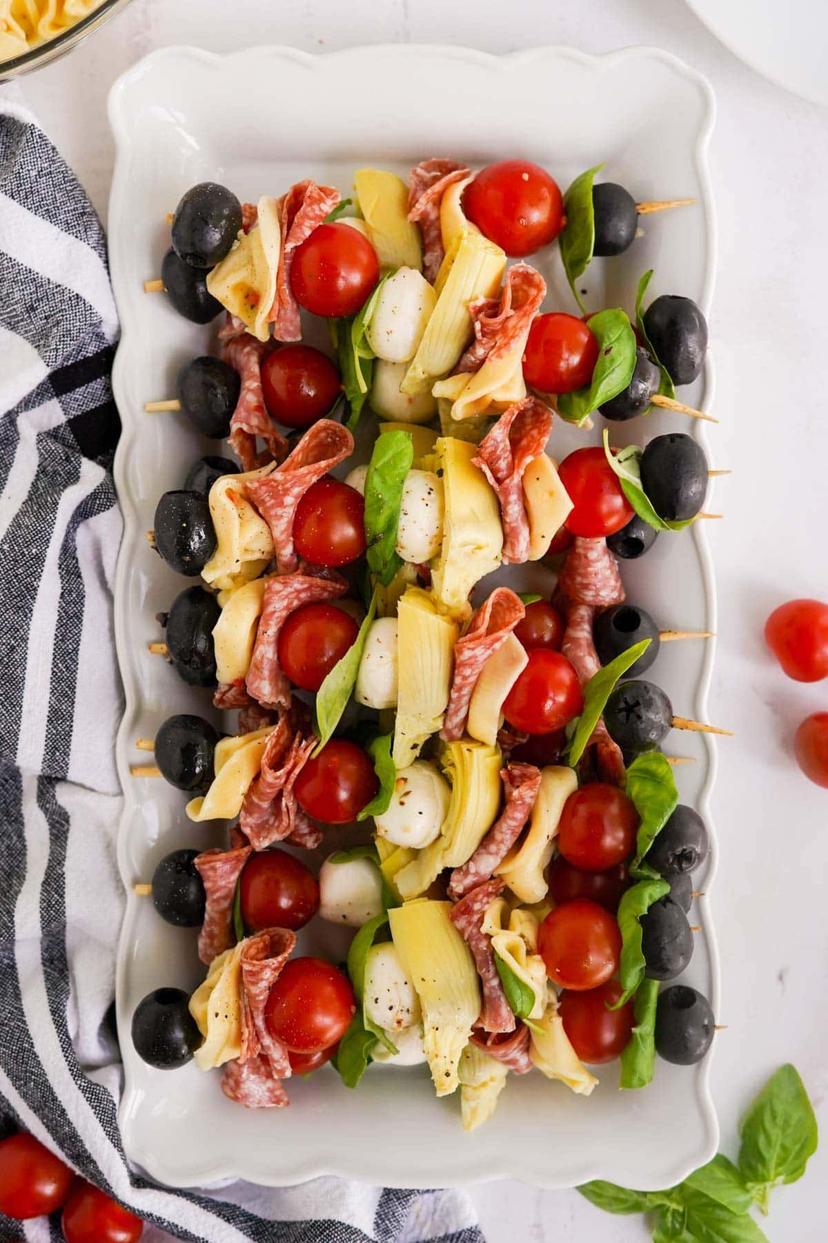 Antipasto Skewers with Tortellini - I Heart Vegetables