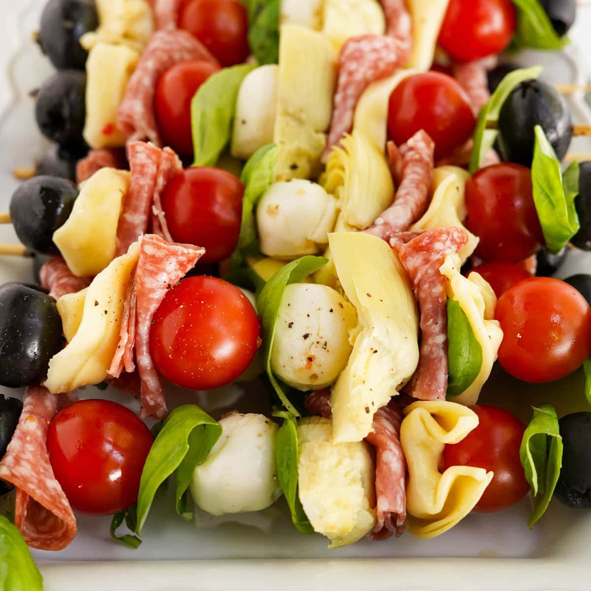 Antipasto Skewers with Tortellini - I Heart Vegetables