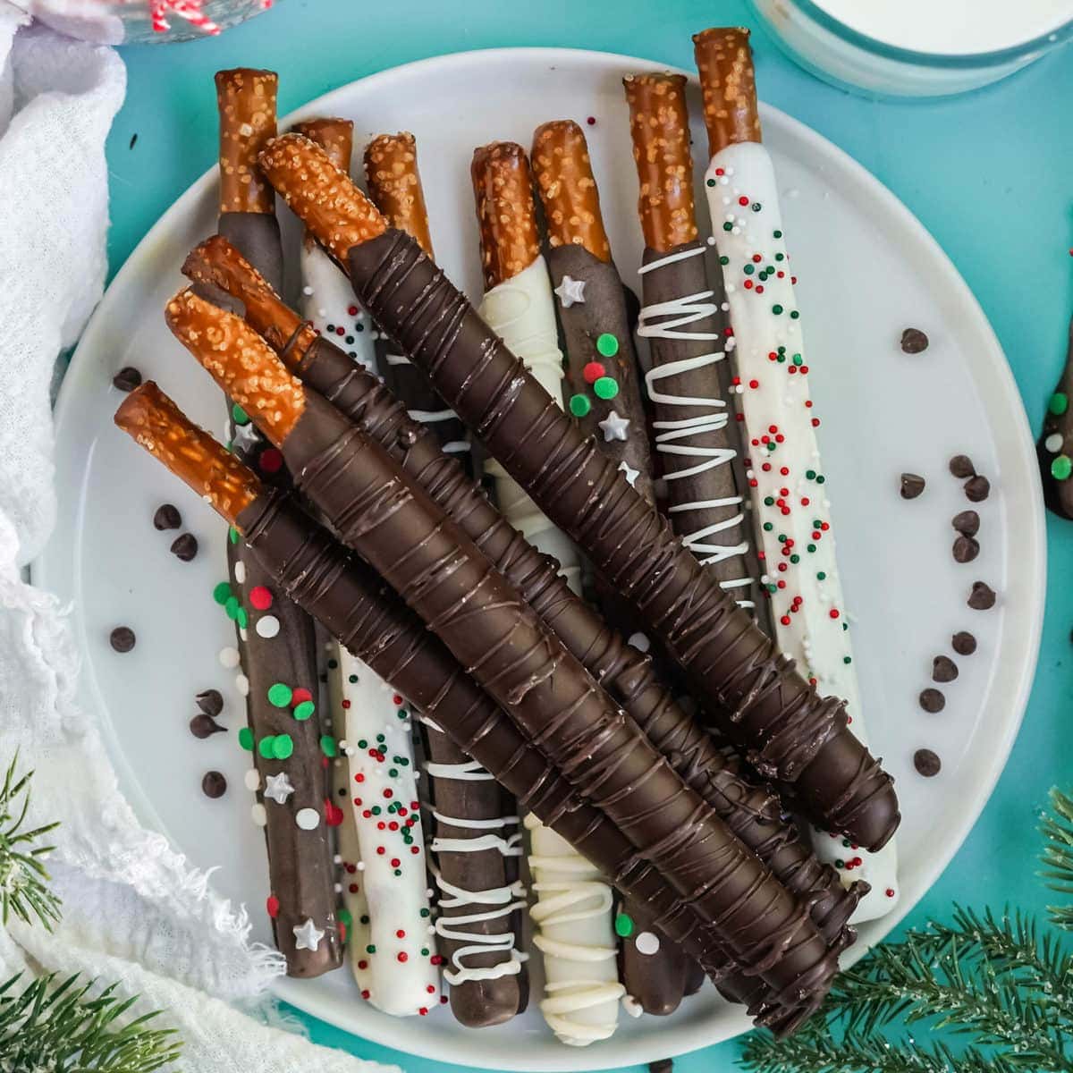 Chocolate Pretzels With Toppings