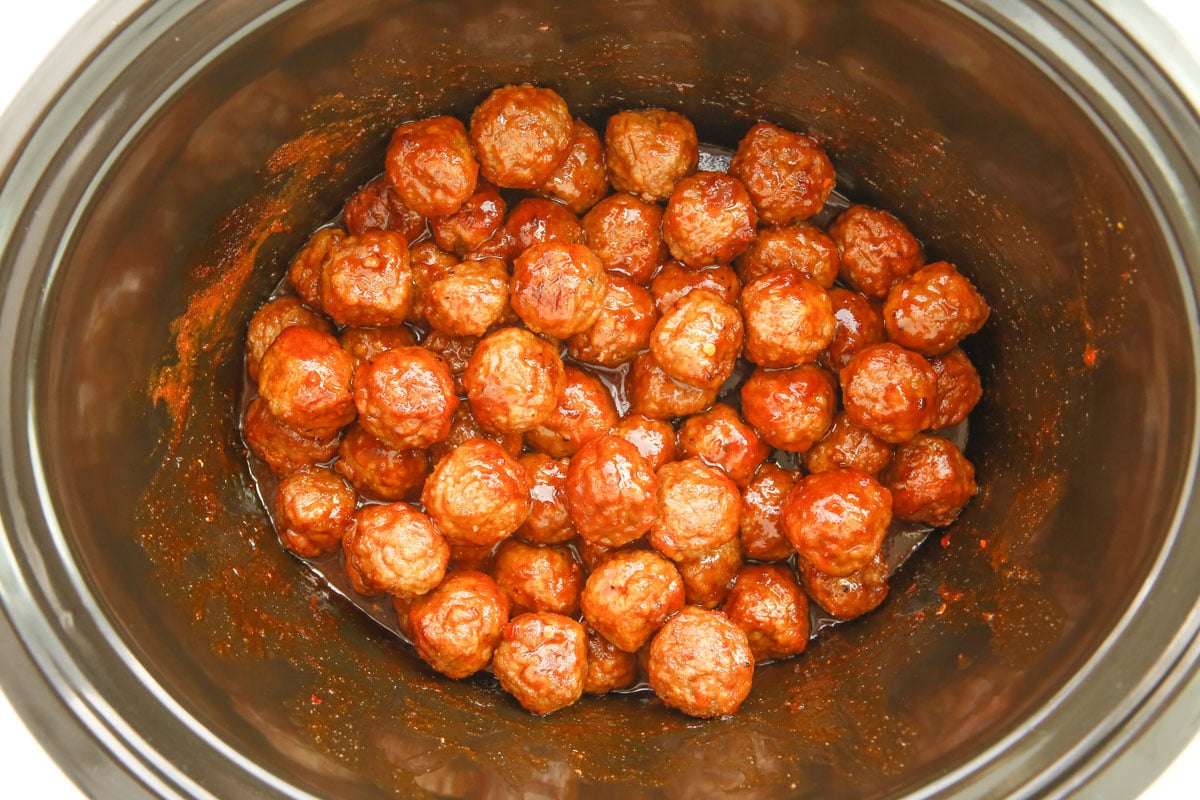 saucy crpckpot meatballs