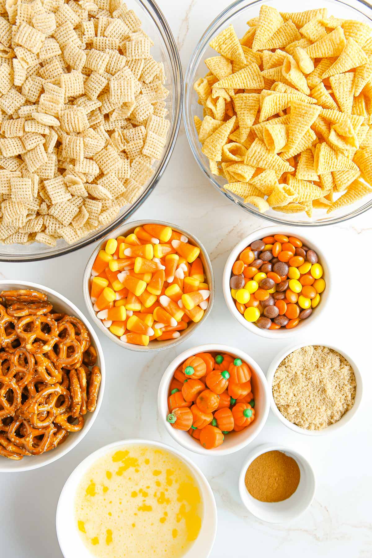 ingredients needed to make harvest chex mix