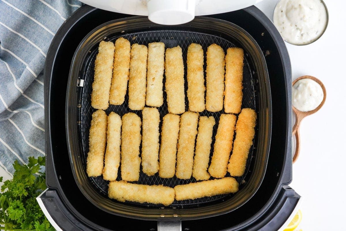 frozen fish sticks in air fryer basket