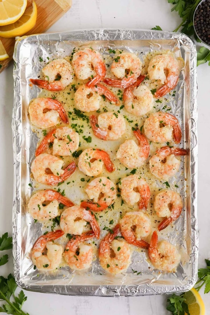 Simple Parmesan Baked Shrimp | Yellow Bliss Road