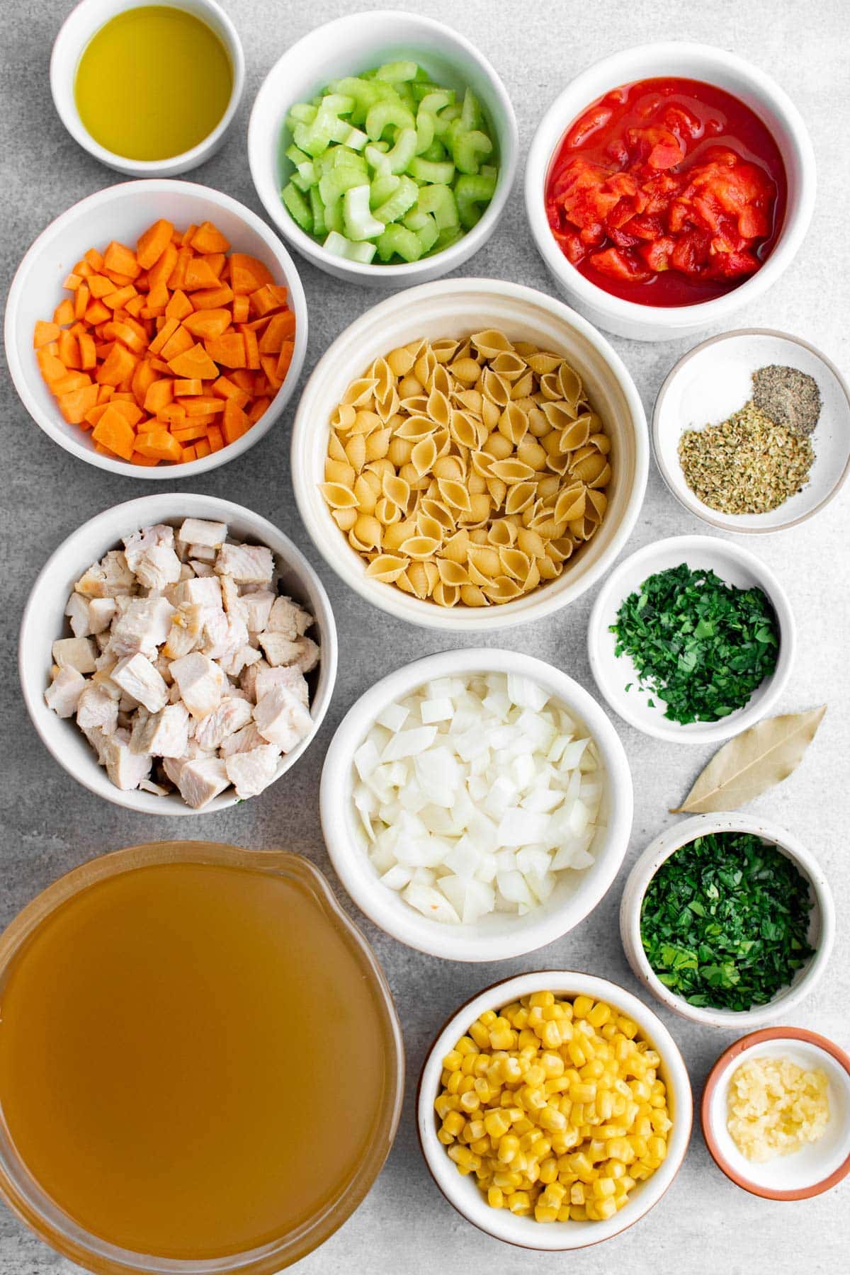 ingredients for chicken vegetable soup