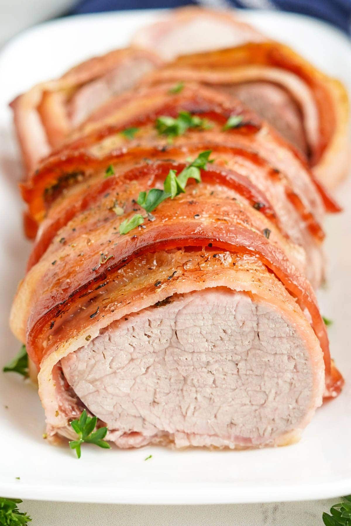 pork tenderloin wrapped in crispy bacon