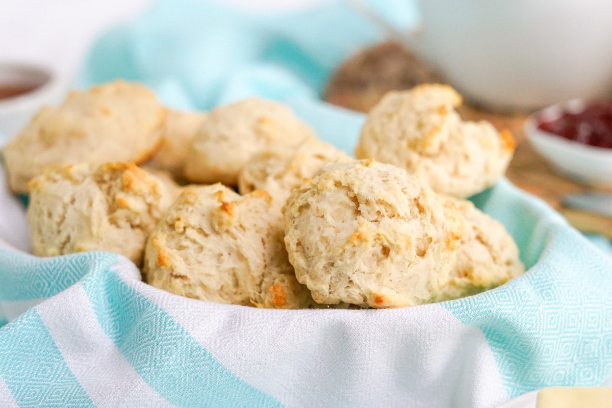 basket of drop biscuits