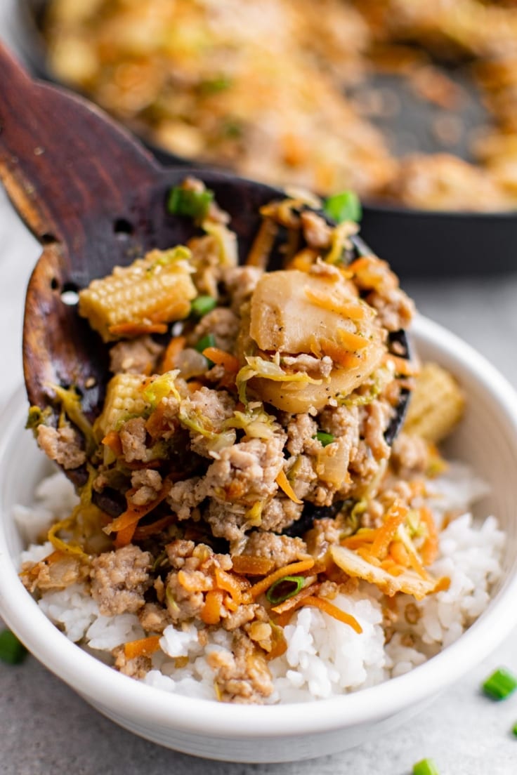 Pork Stir Fry Rice Bowl - Yellow Bliss Road