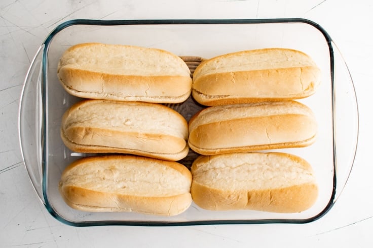 sliced french hoagie rolls