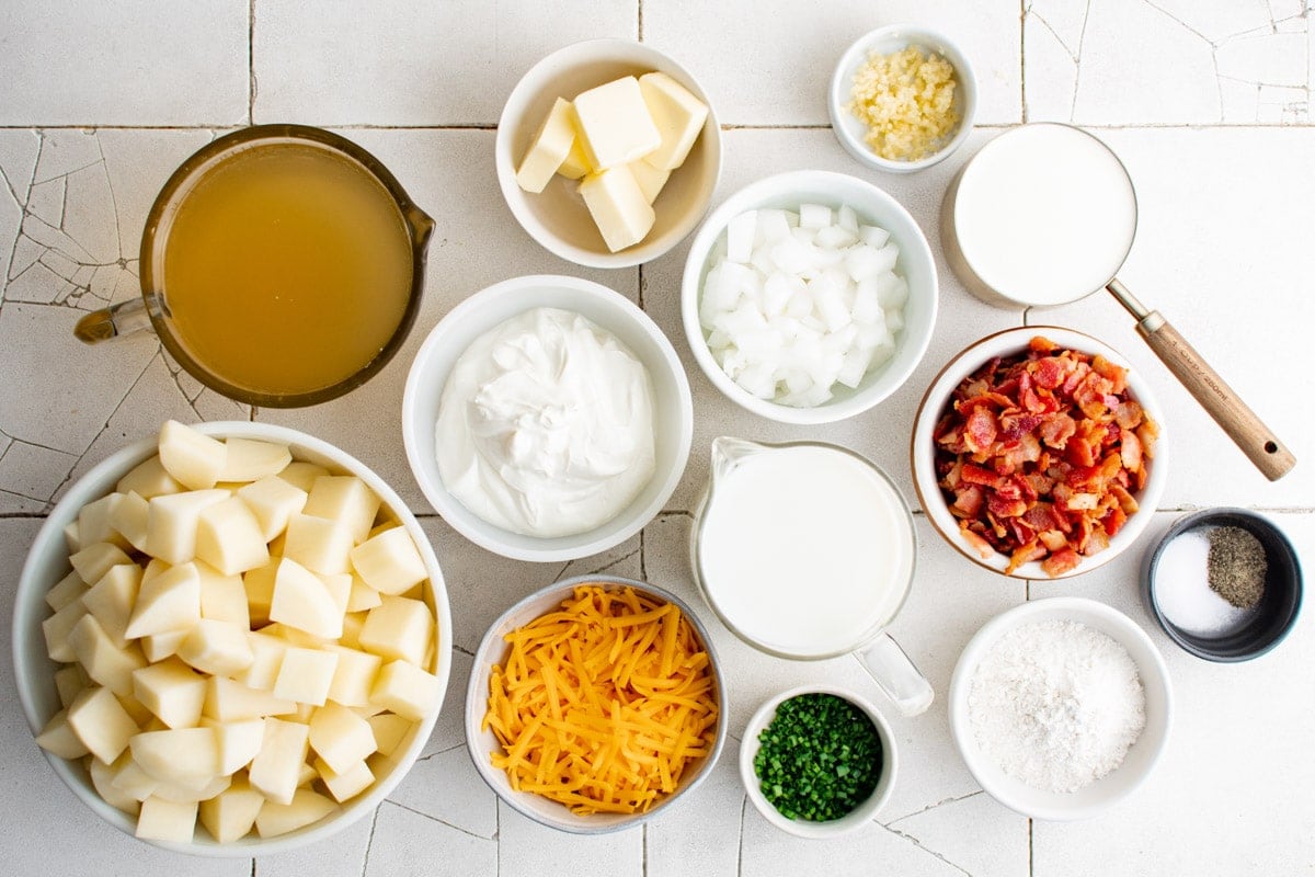 ingredients for baked potato soup