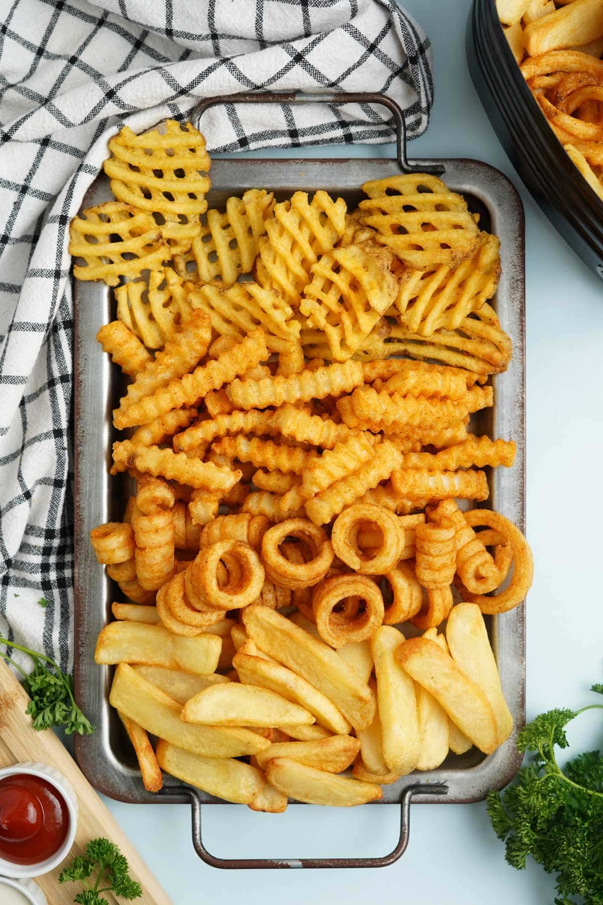 french fries on a tray