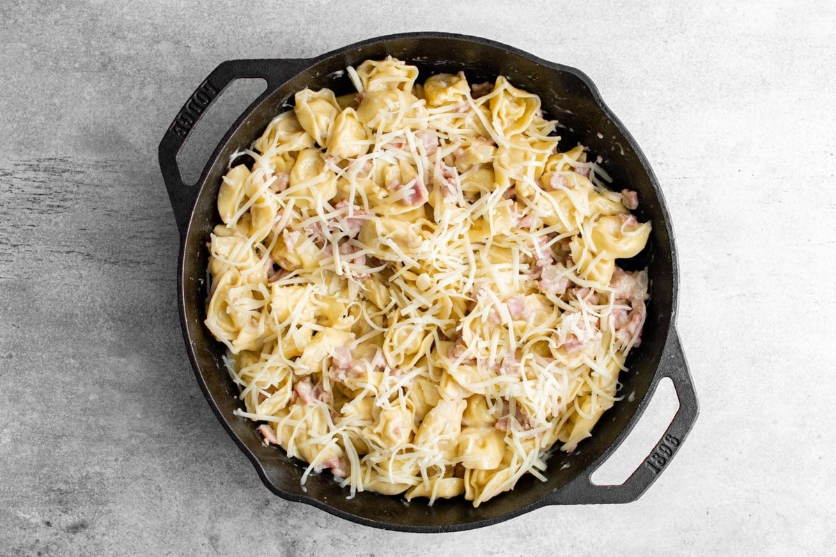 ham and cheese tortellini skillet