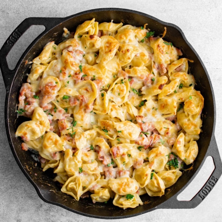 One Pot Ham & Cheese Tortellini Yellow Bliss Road