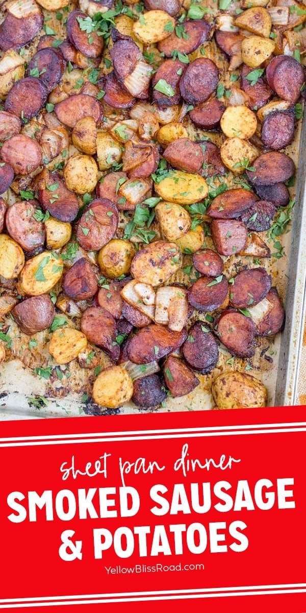 Sheet Pan Sausage And Potatoes Dinner