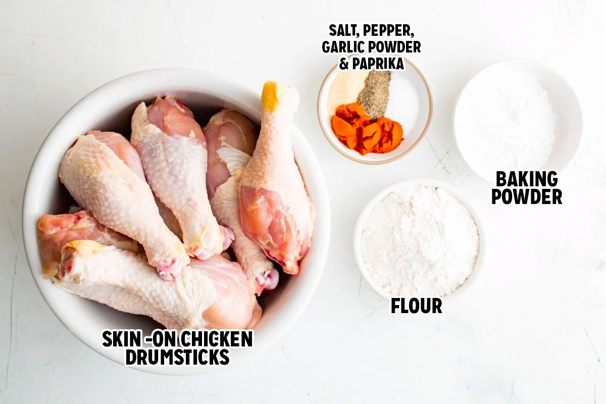 Baked Chicken Legs ingredients. 