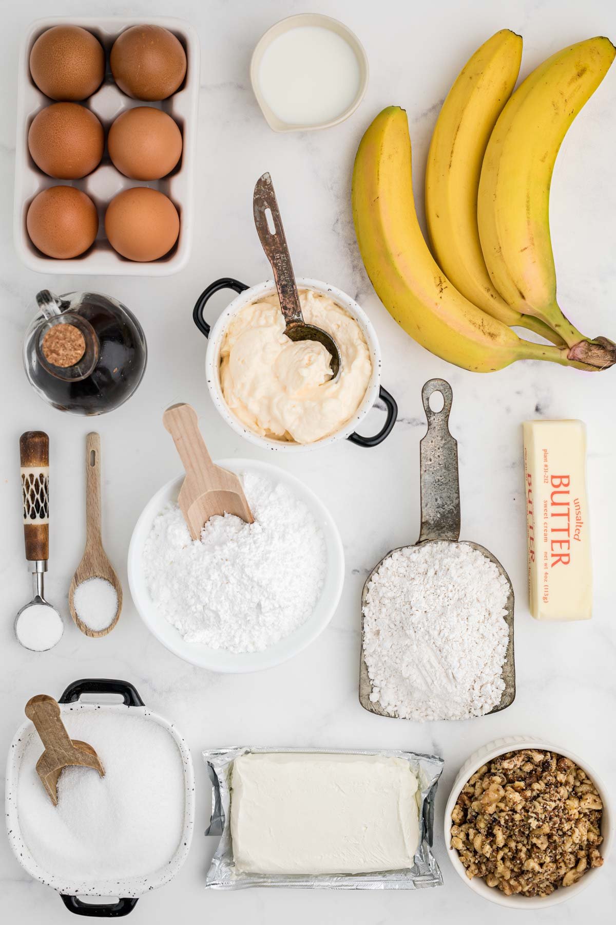 ingredients for banana cake