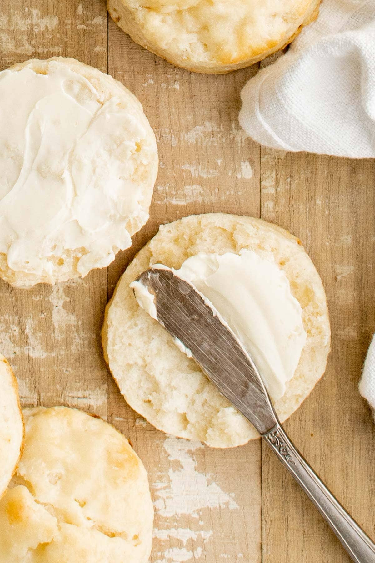 biscuits with butter spread
