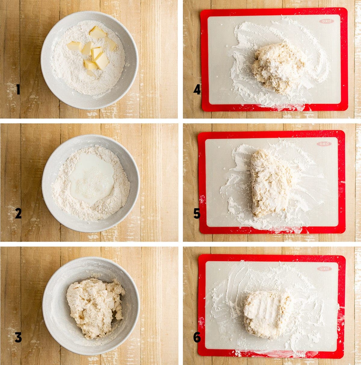 how to make biscuits - collage