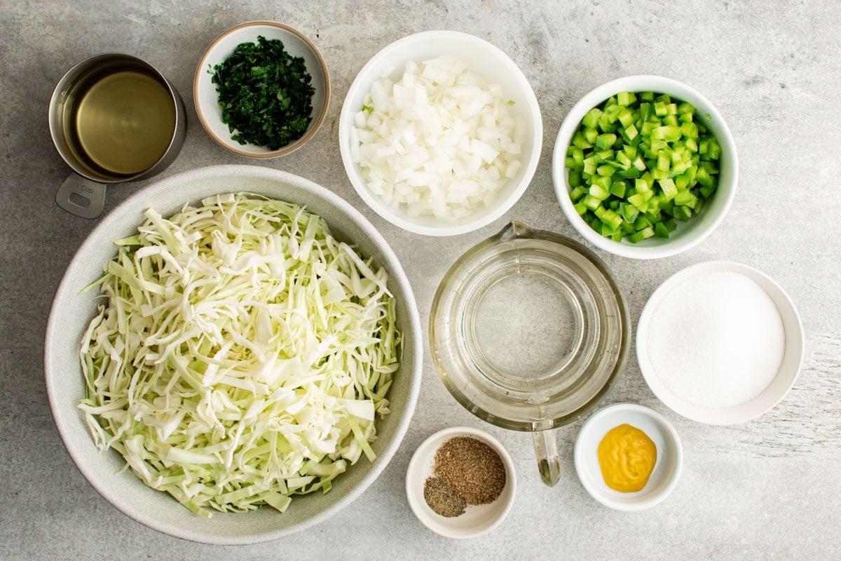 ingredients for cabbage salad