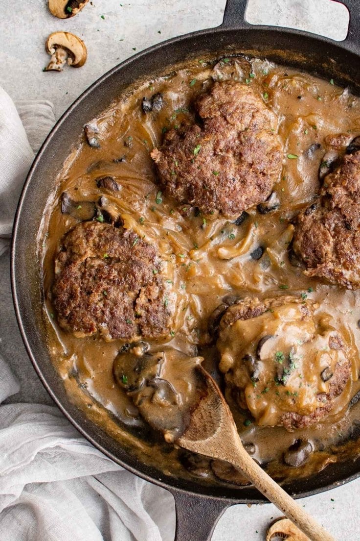 Chopped Steaks with Mushroom Gravy