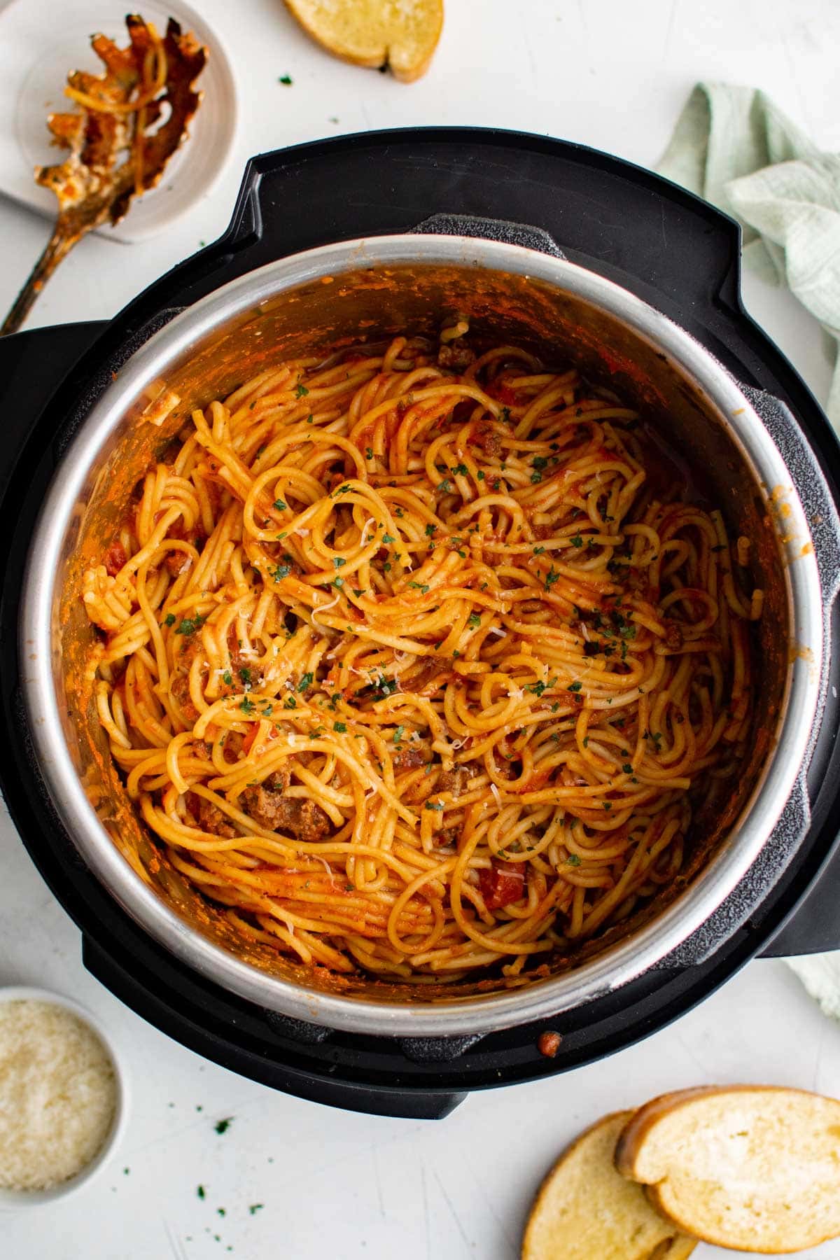 Spaghetti in the instant pot.