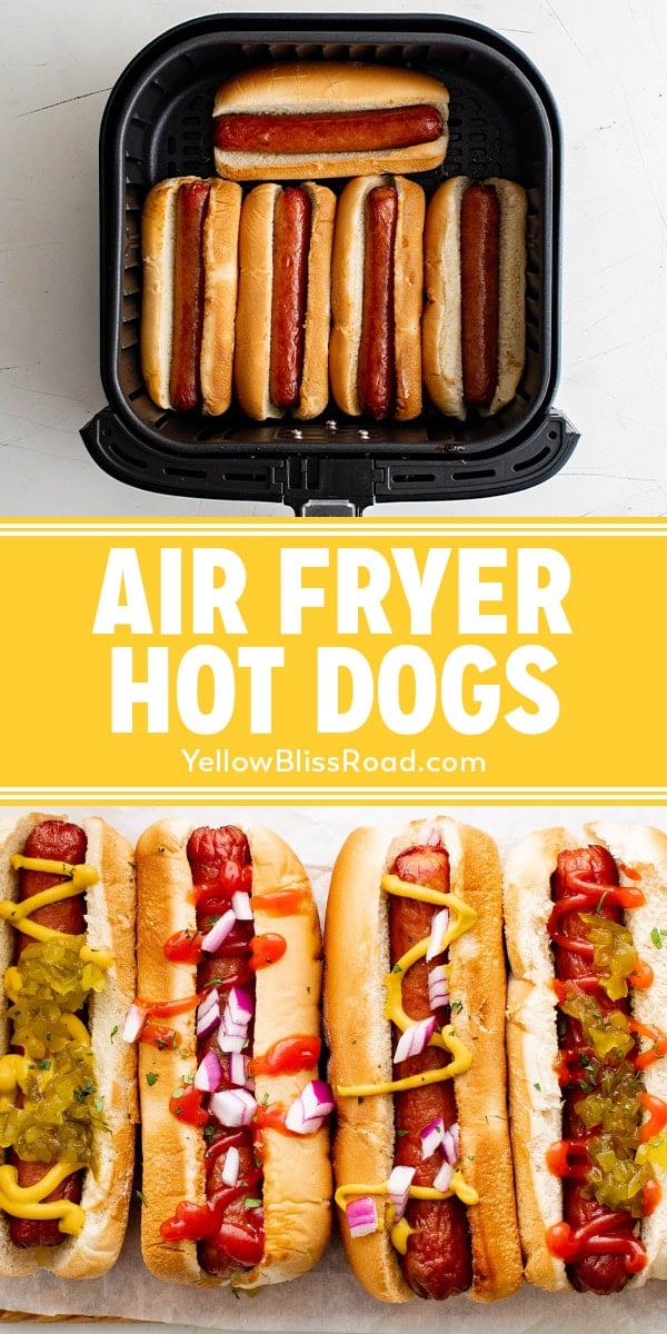 Air Fryer Hot dogs - Air Fryer Eats Main Dish