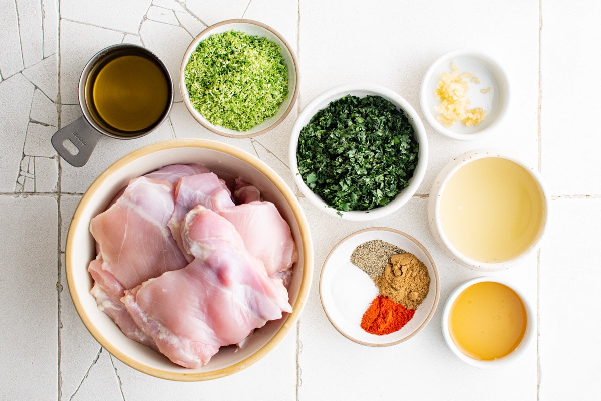 Cilantro lime chicken ingredients.