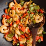 Social media image for kung pao shrimp.