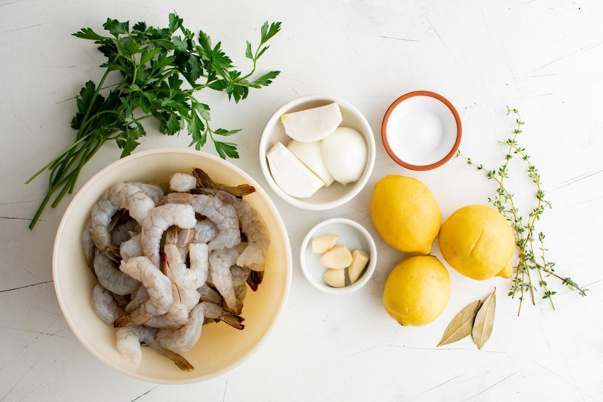 Ingredients for Shrimp Cocktail. 