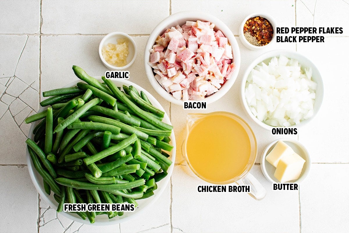 Ingredients for Southern Green Beans