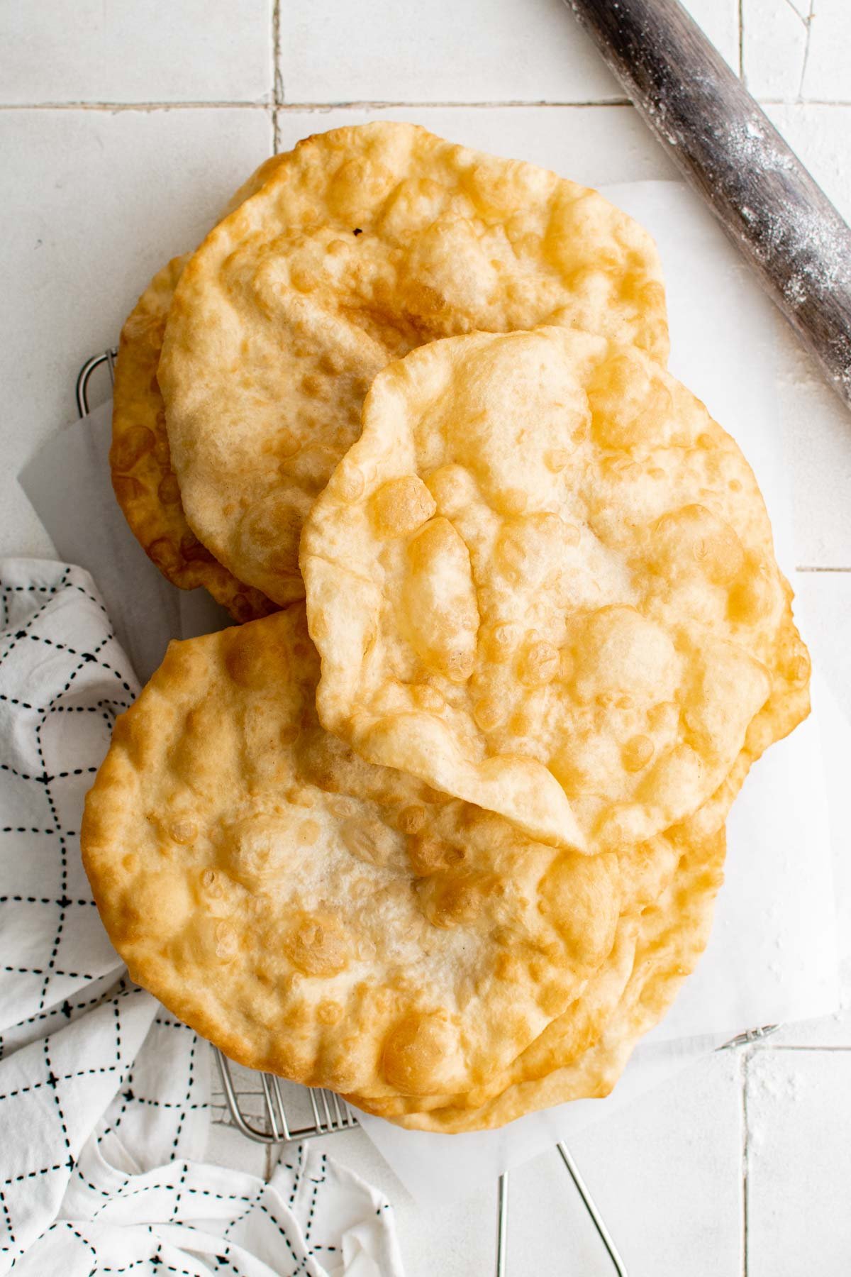 Stack of fry bread.