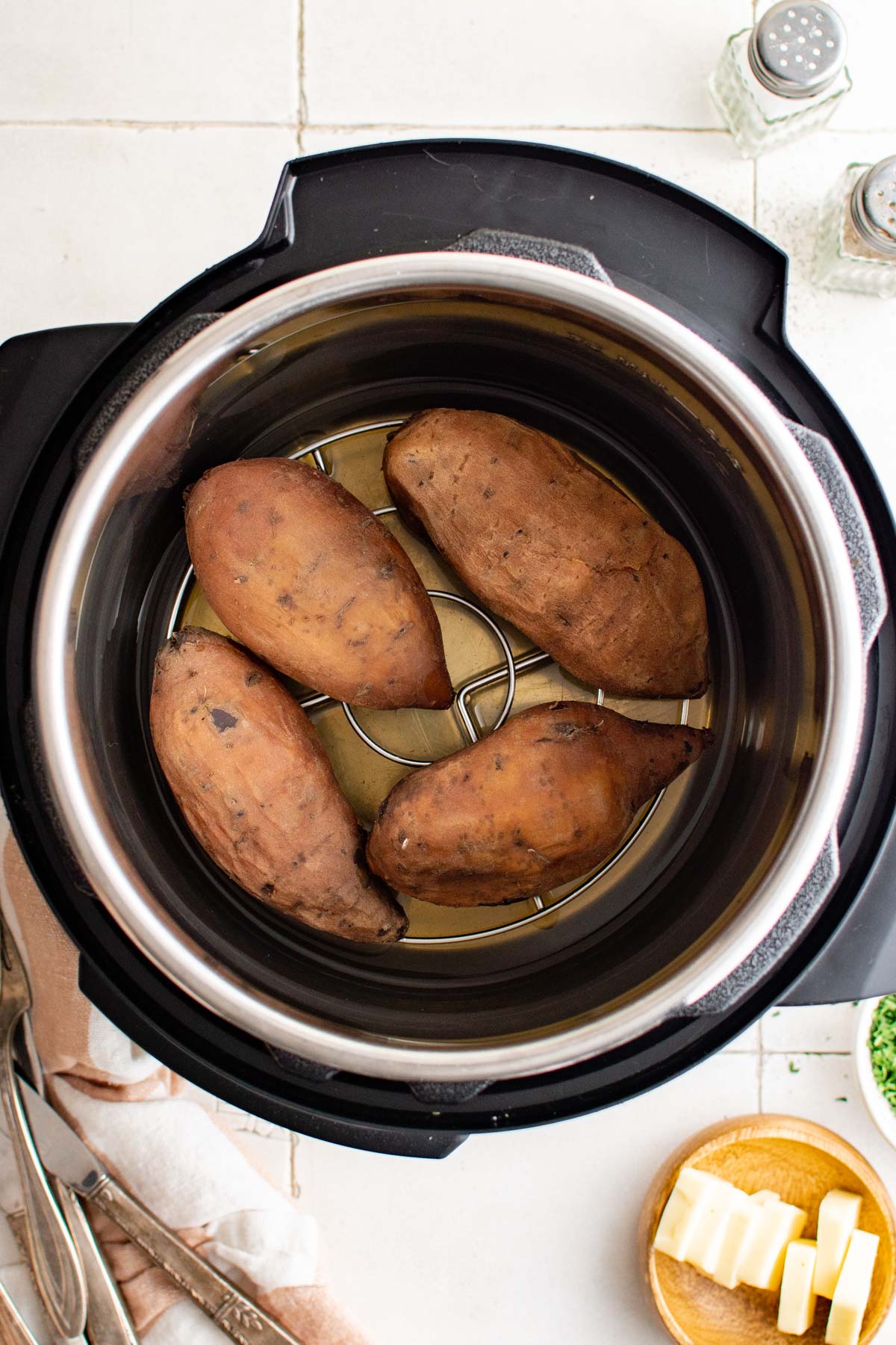 Sweet potatoes in an instant pot.