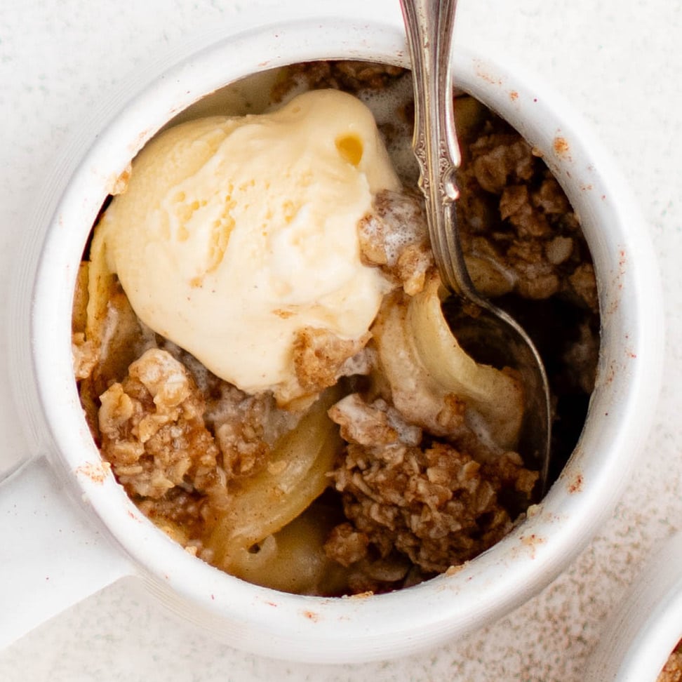 Easy Microwave Apple Crisp In A Mug