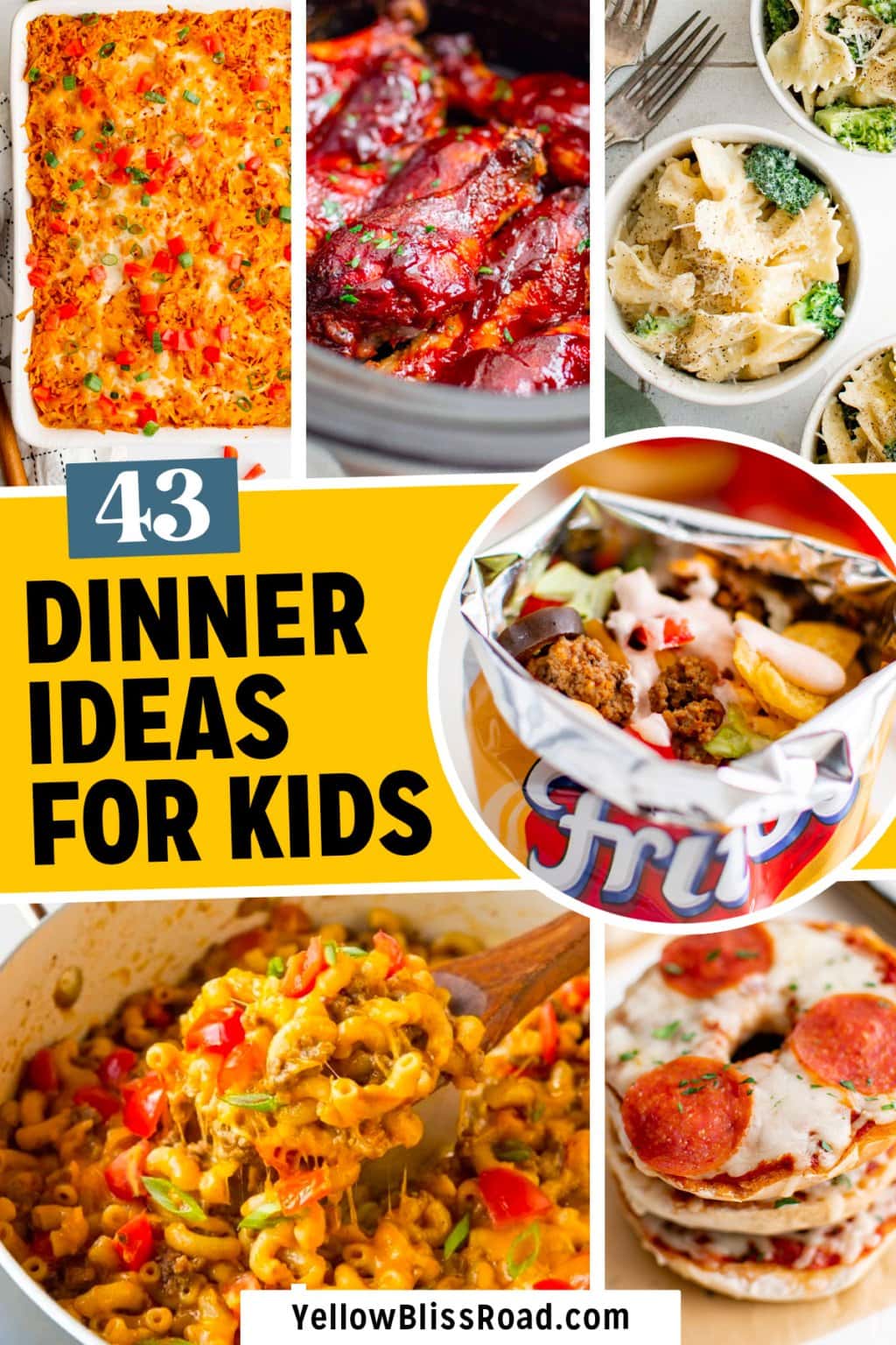 42 Easy Dinner Ideas For Kids | YellowBlissRoad.com