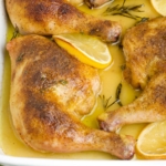 Social media image of baked chicken legs.