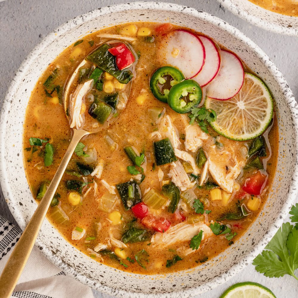 Chicken poblano soup deals