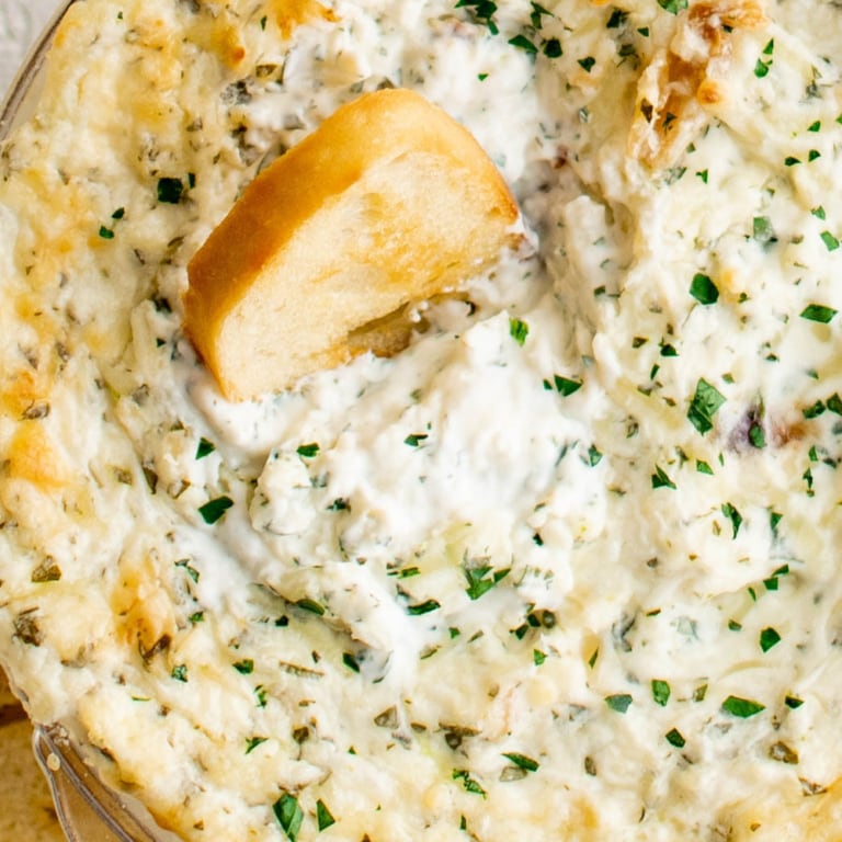 Cheesy Baked Garlic Dip - Yellow Bliss Road
