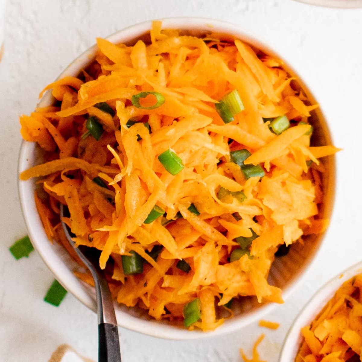 Carrot salad in a bowl.