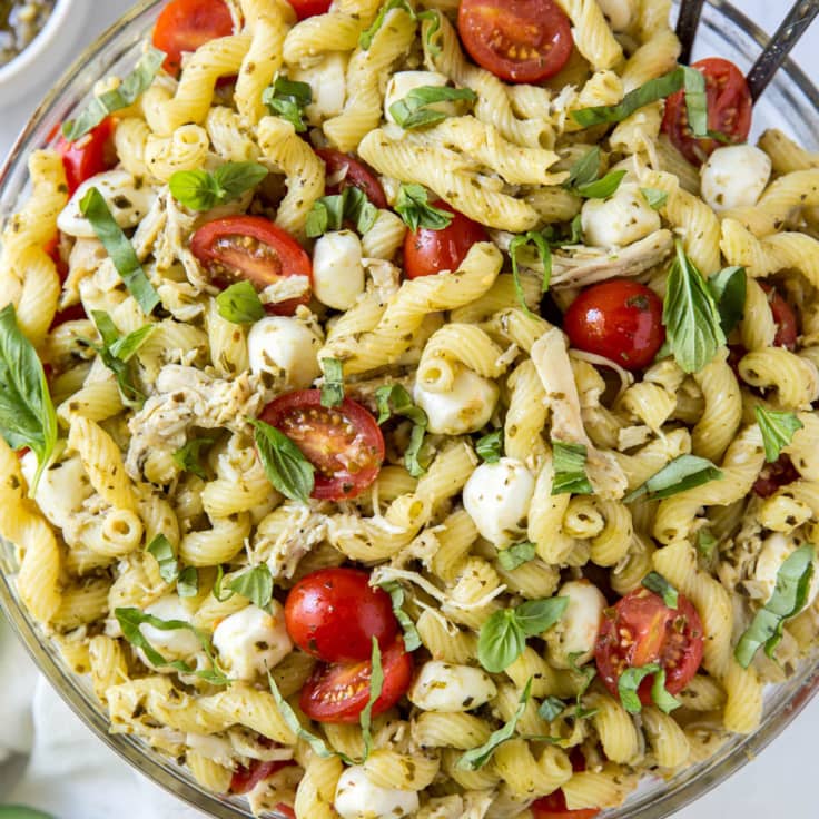 Chicken Pesto Pasta Salad Yellow Bliss Road