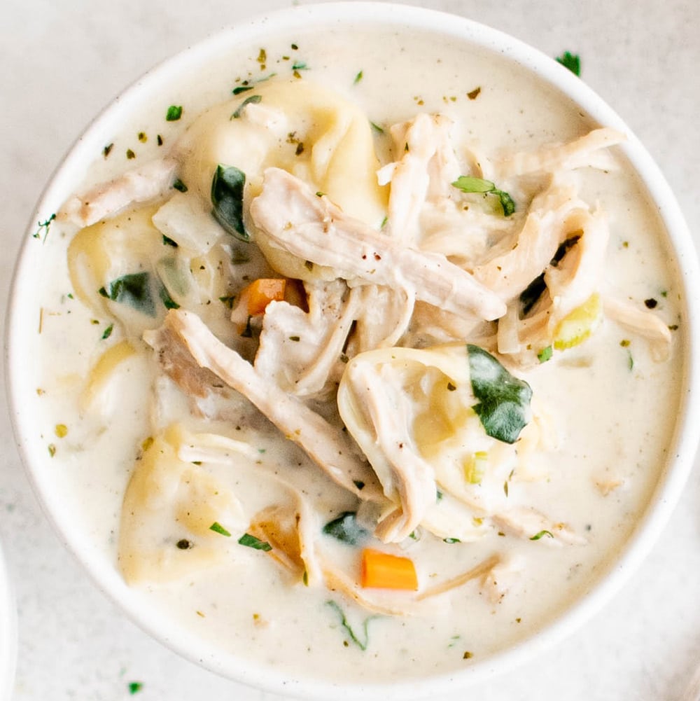 Creamy Chicken Tortellini Soup