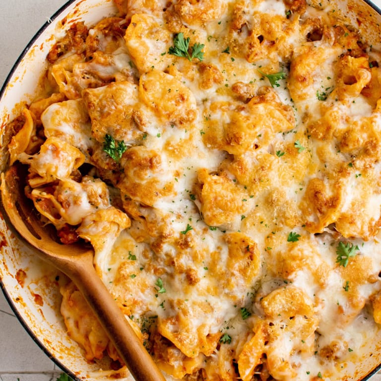 One Pan Italian Sausage & Tortellini Skillet Yellow Bliss Road