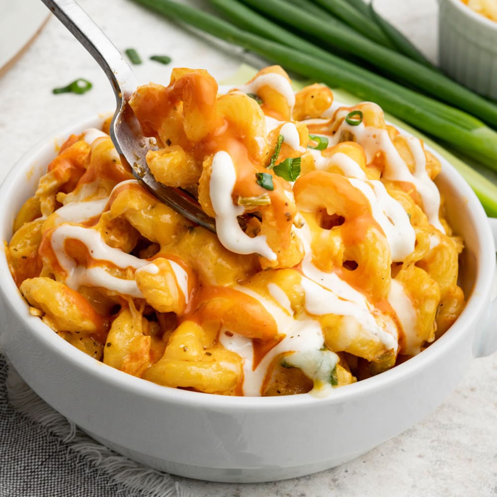 Buffalo Chicken Pasta Bake