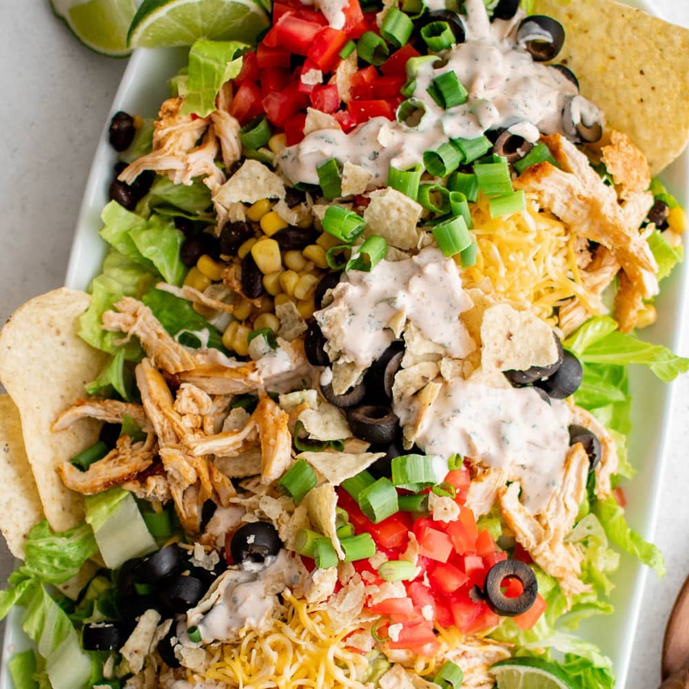 Rotisserie Chicken Taco Salad Meal Prep - Key To My Lime