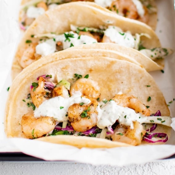 Grilled Shrimp Tacos - Yellow Bliss Road